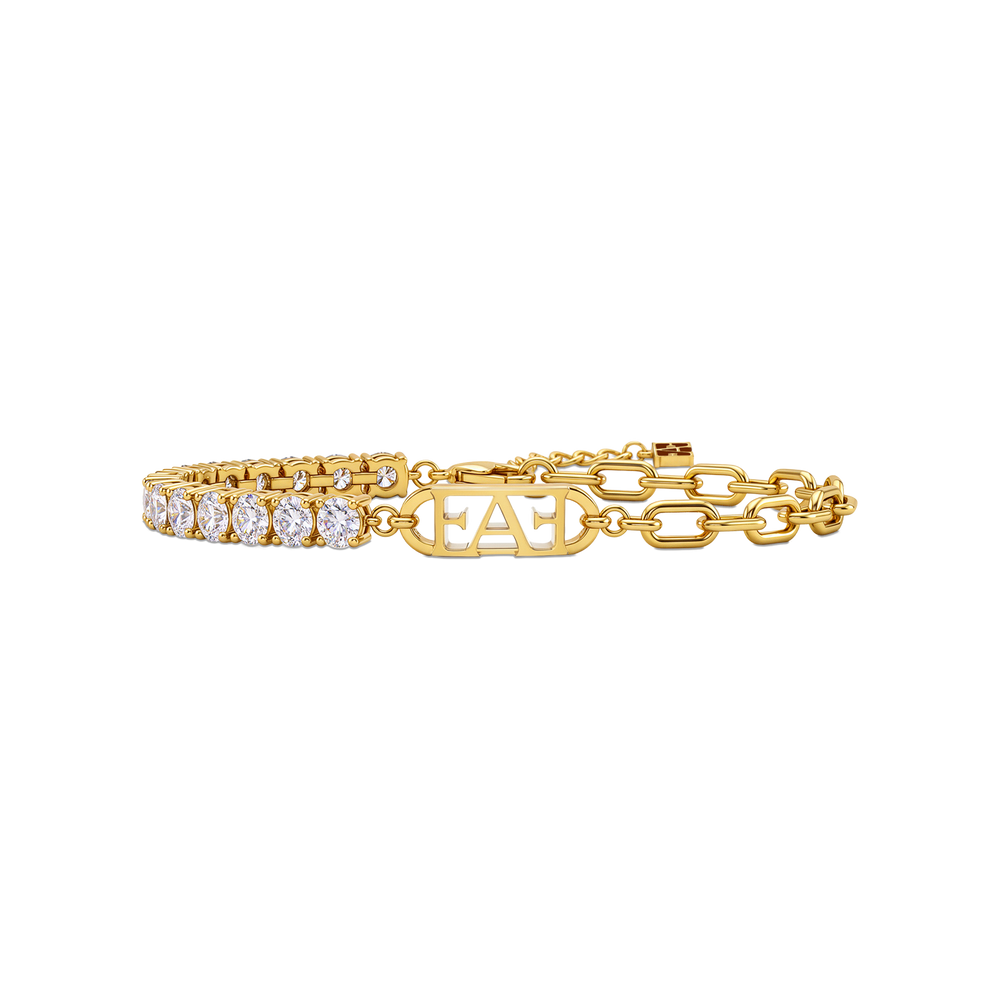 Byzylyk Enzo Attini - Glam Tennis Chain / White Color.
