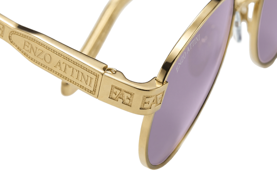 Syze Enzo Attini - Val d'Orcia ll / Gold Color + Purple Lens - Për meshkuj