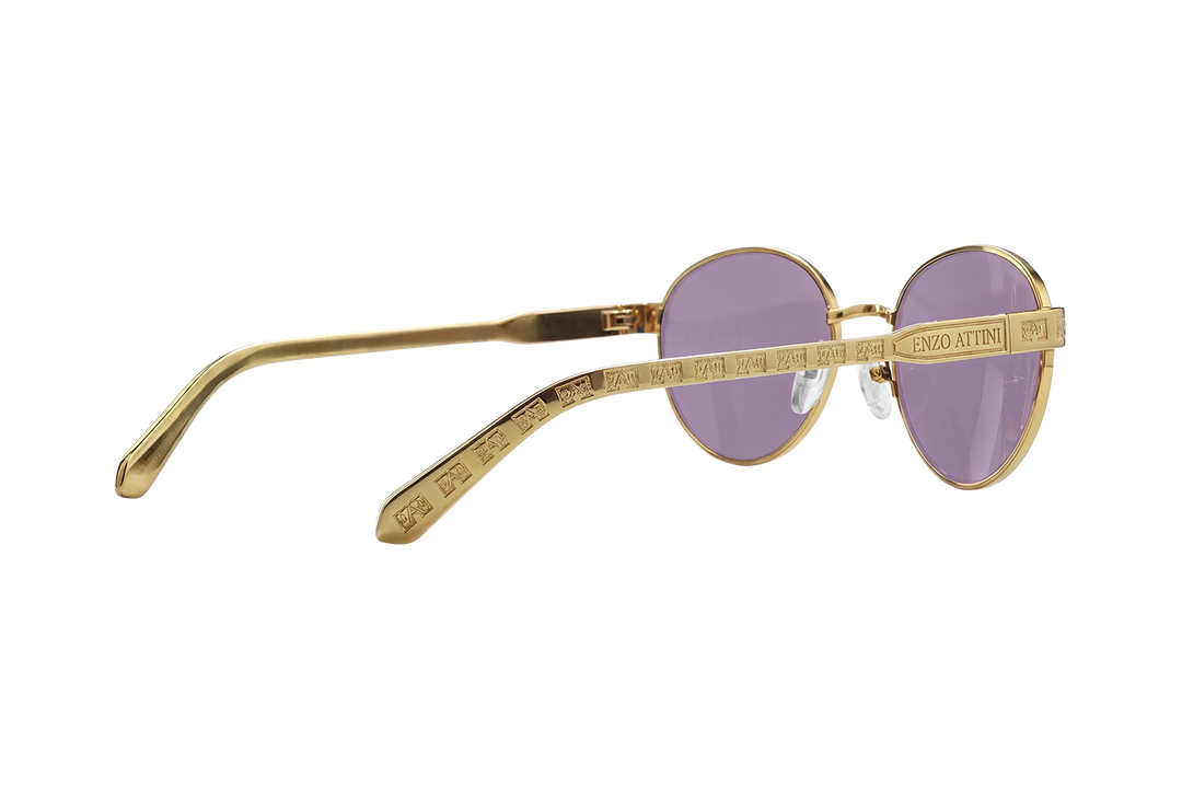 Syze Enzo Attini - Val d'Orcia ll / Gold Color + Purple Lens - Për meshkuj