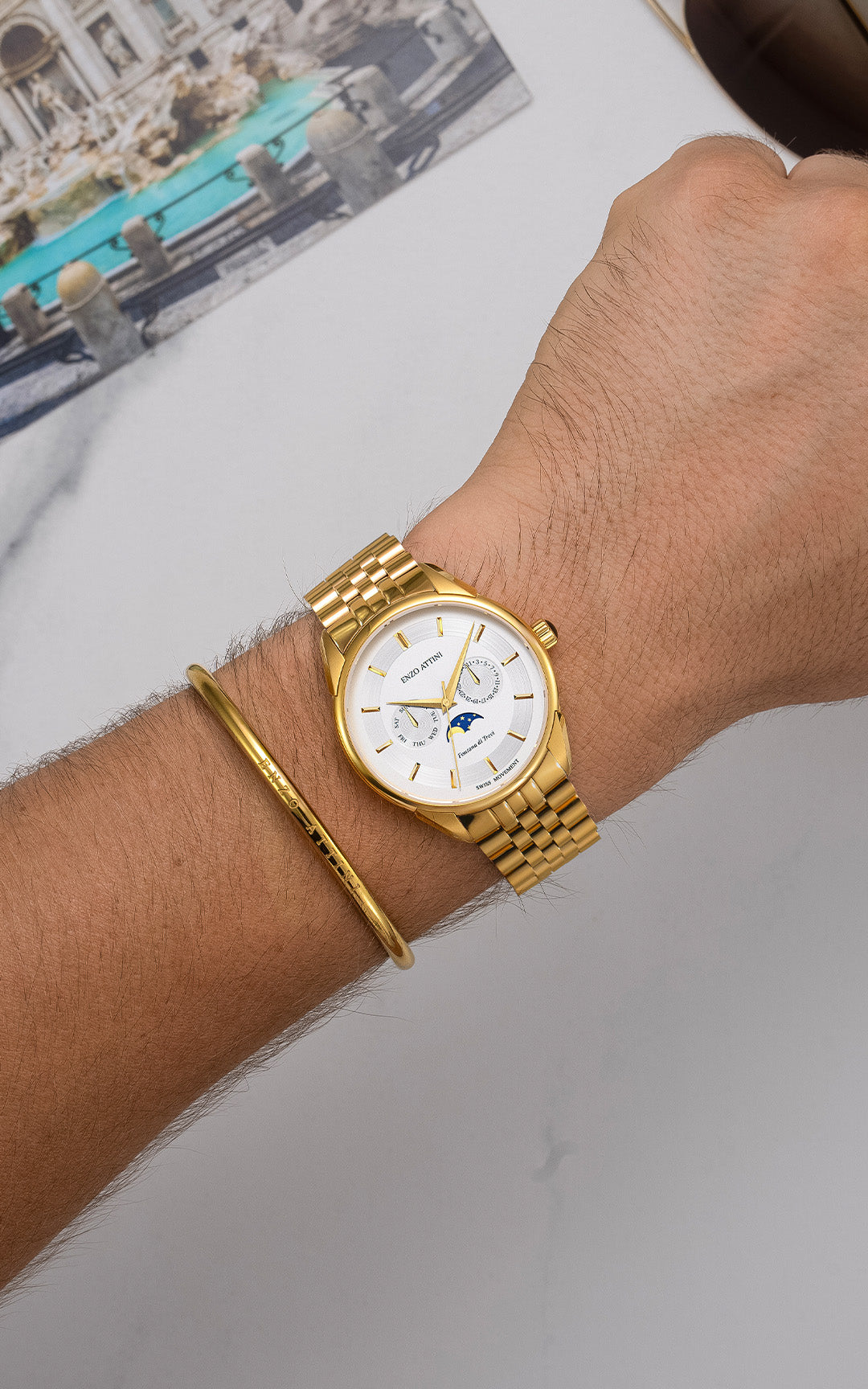 Fontana di Trevi, Roma - President Bracelet / Swiss Movement