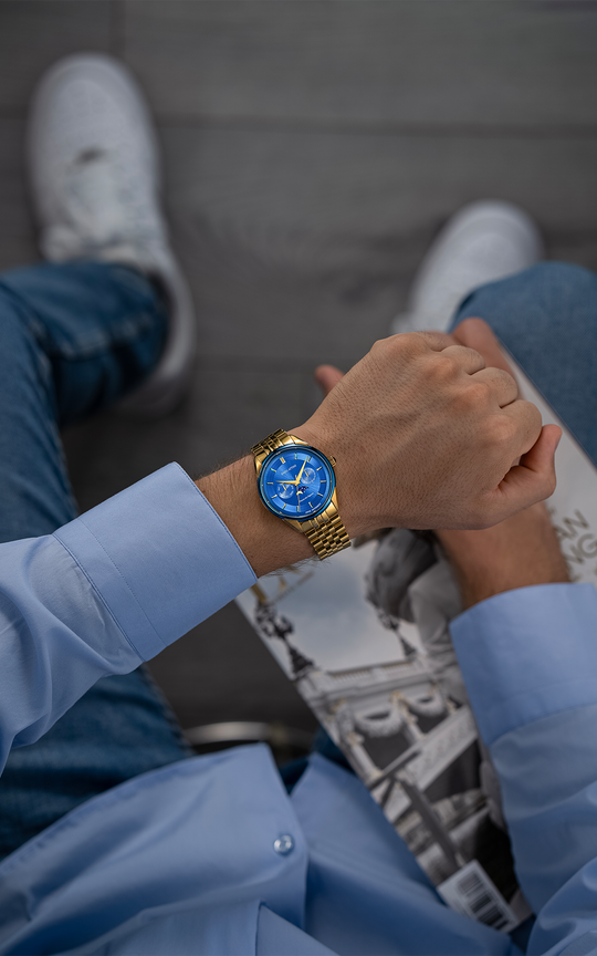 Piazza dei Signori / President Bracelet, Gold Color, Swiss Movement