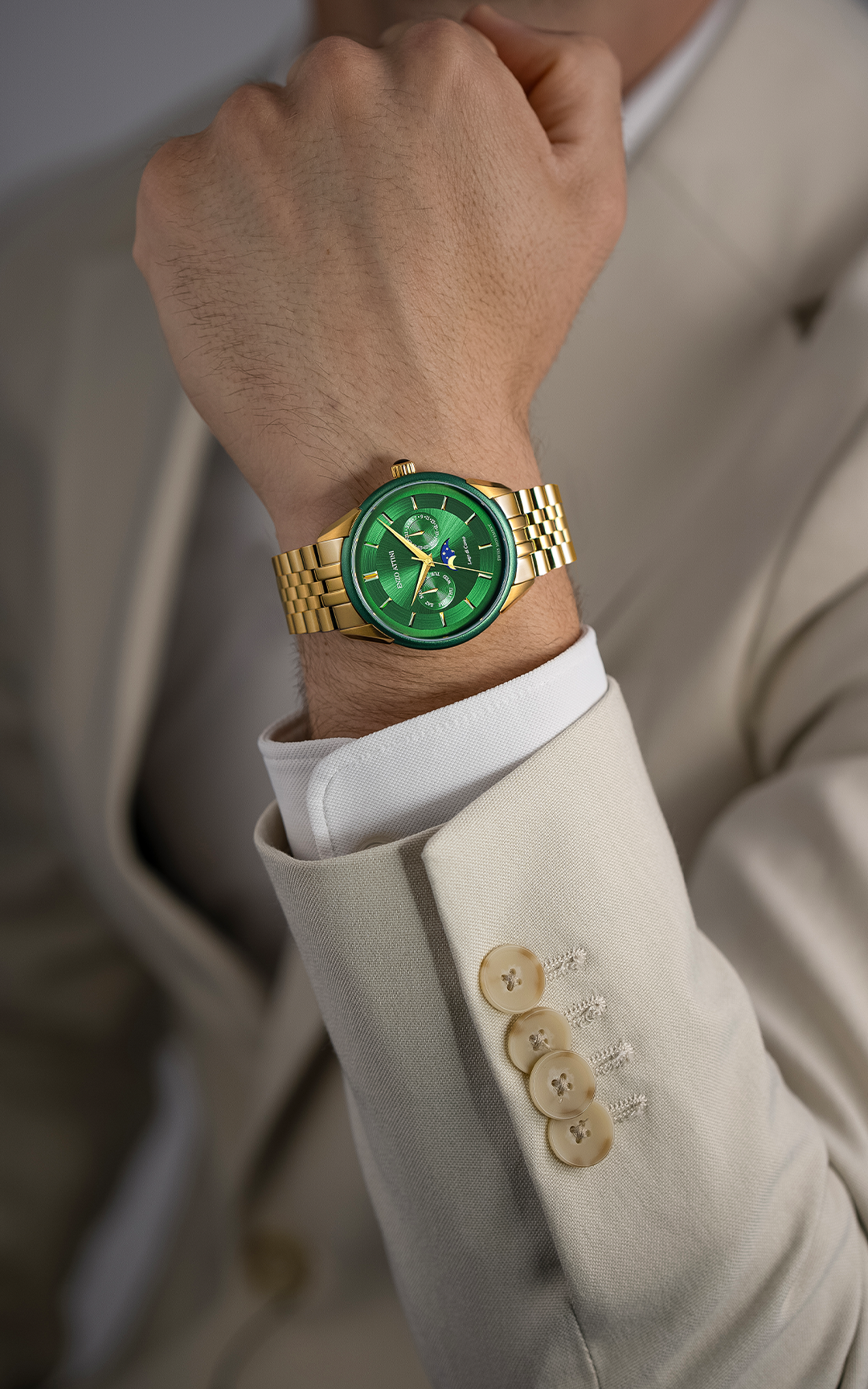 Ora Enzo Attini - Lago di Como / President Bracelet, Gold Color