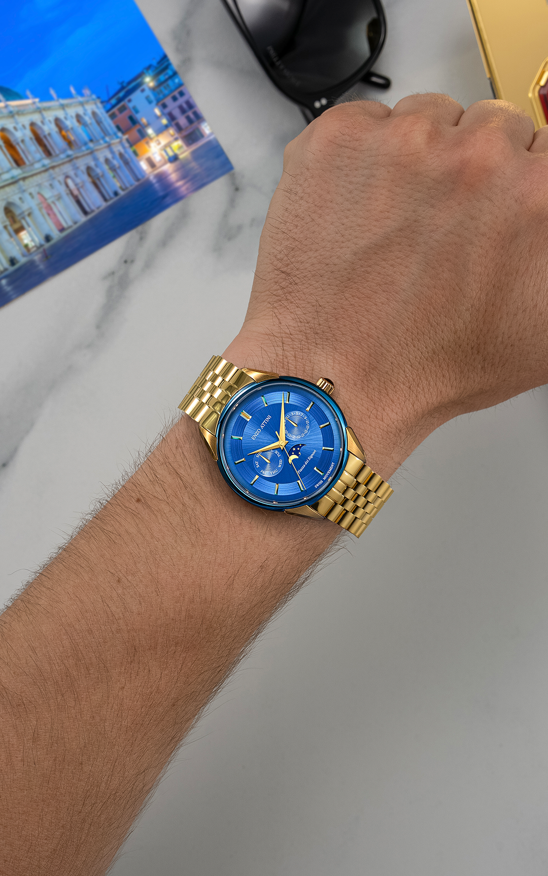 Piazza dei Signori Automatic / President Bracelet, Gold Color, Swiss Movement