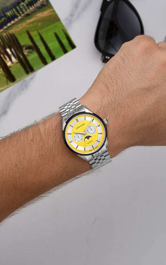Val d'Orcia / President Bracelet, Silver Color, Swiss Movement