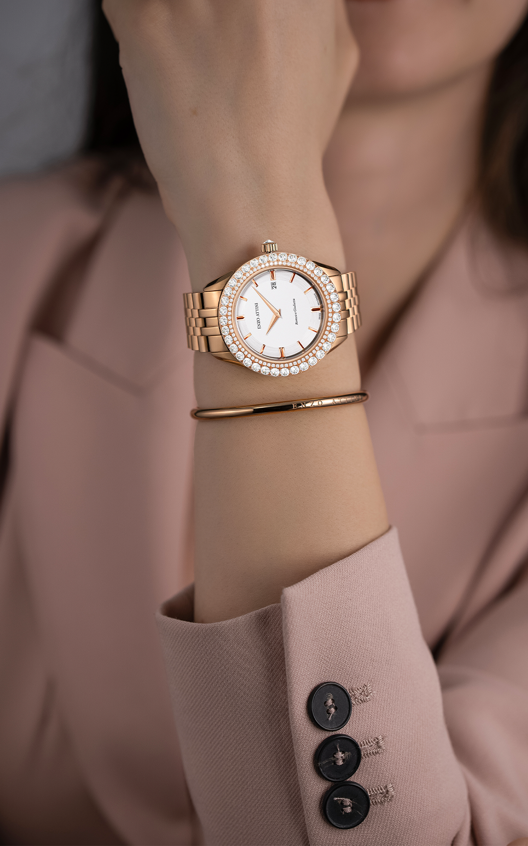 NEW Romeo e Giulietta / President Bracelet, Rose Gold, Swiss Movement.