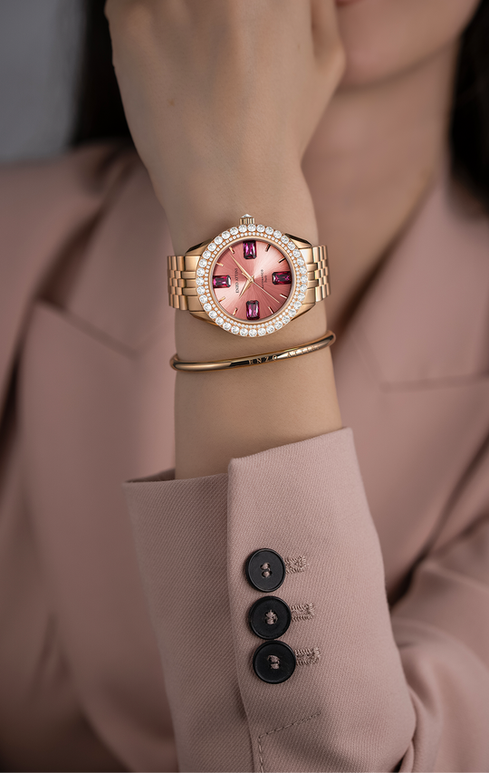 Trulli Automatic / President Bracelet, Rose Gold Color, Swiss Movement.