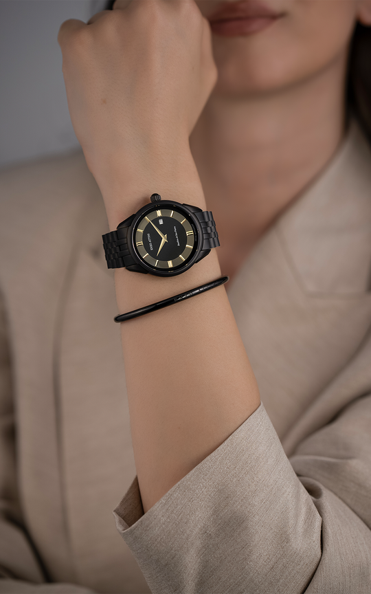 Basilica di San Pietro, Roma / President Bracelet, Black Color, Swiss Movement.