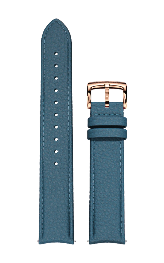 Rrip lëkure blu / togza ngjyrë rose gold (PG)