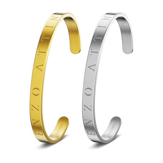 Byzylykë Çifti – 2 Byzylykë minimalist / Gold + Silver