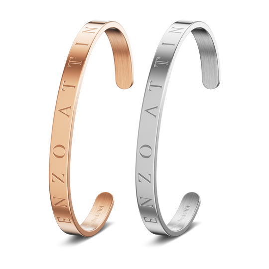 Byzylykë Çifti – 2 Byzylykë minimalist / Gold + Rose Gold