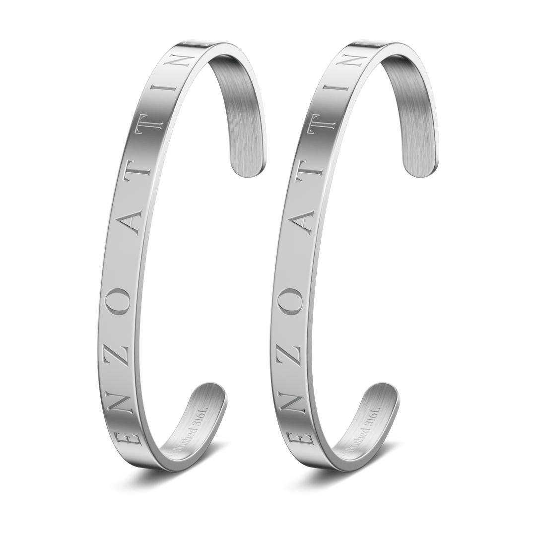 "Byzylykë Çifti – 2 Byzylykë minimalist / Silver"