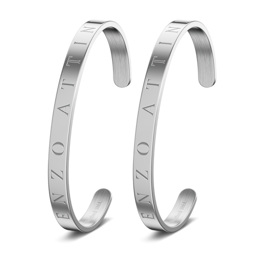 "Byzylykë Çifti – 2 Byzylykë minimalist / Silver"