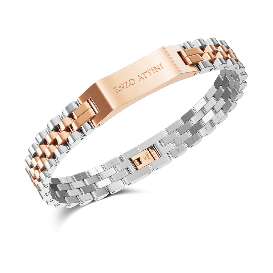 Romeo e Giulietta  - President Bracelet / Color Silver & Rose Gold
