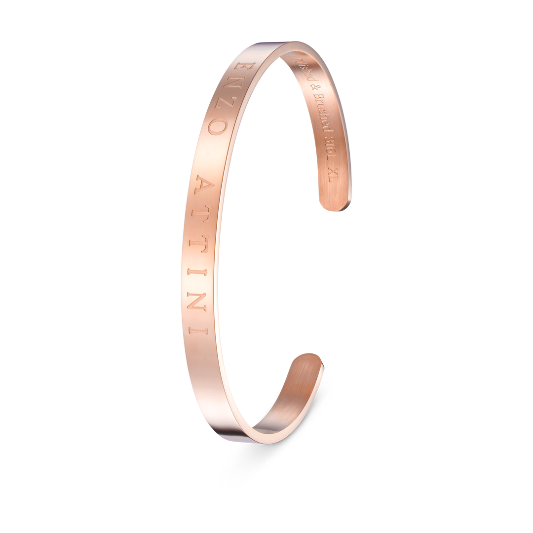 "Byzylykë Çifti – 2 Byzylyk minimalist / Silver + Rose Gold"