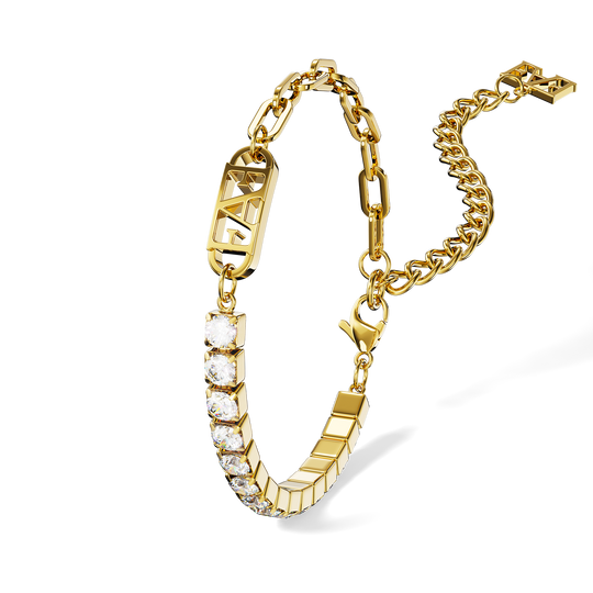 Glam Tennis Chain Bracelet / White Color - Enzo Attini