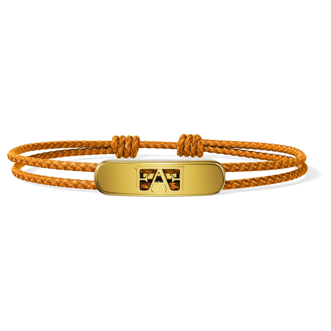 Byzylyk unisex Enzo Attini modeli Movement Cord në ngjyrë portokalli me detaje metalike, përballë, meshkuj