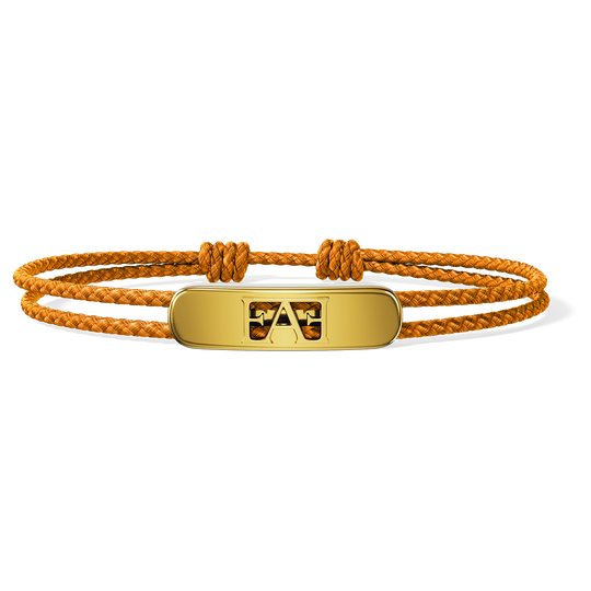 Byzylyk unisex Enzo Attini modeli Movement Cord në ngjyrë portokalli me detaje metalike, përballë