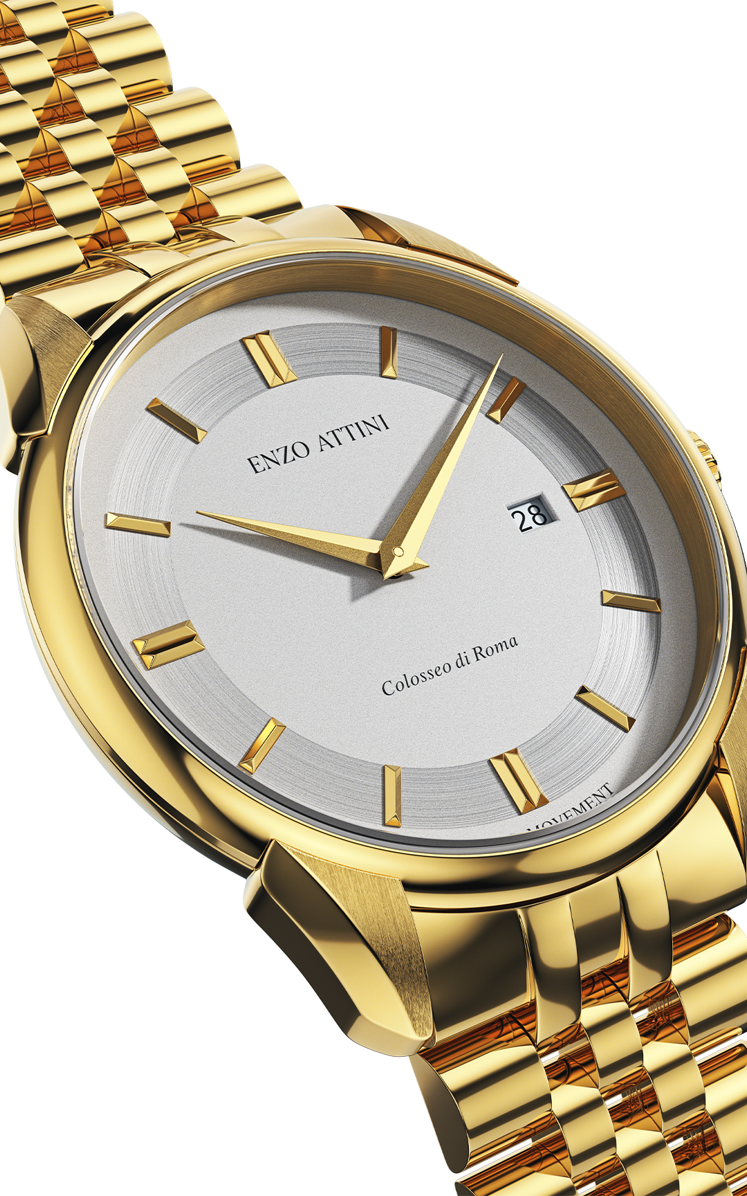 Colosseo di Roma - President Bracelet  / Swiss Movement