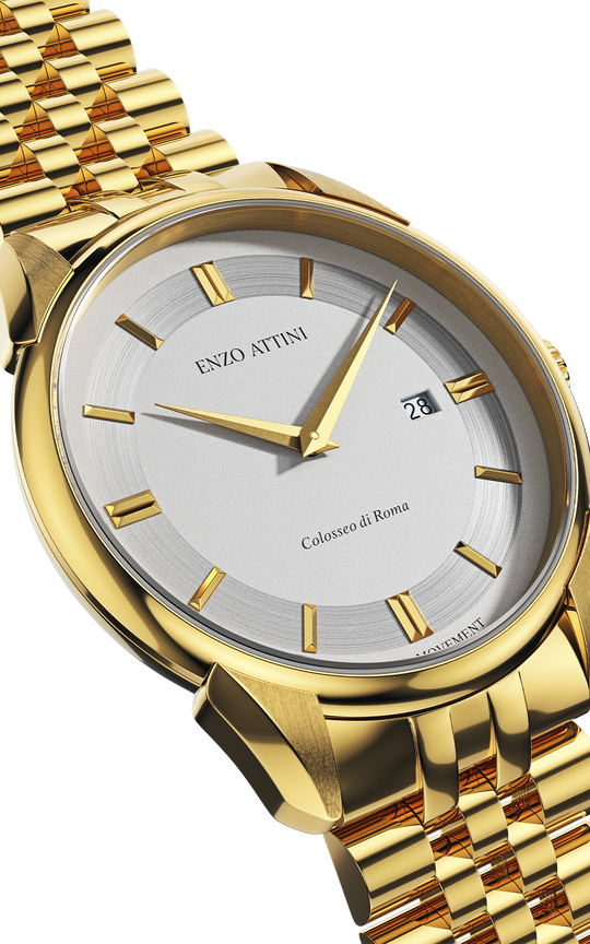 Colosseo di Roma - President Bracelet  / Swiss Movement