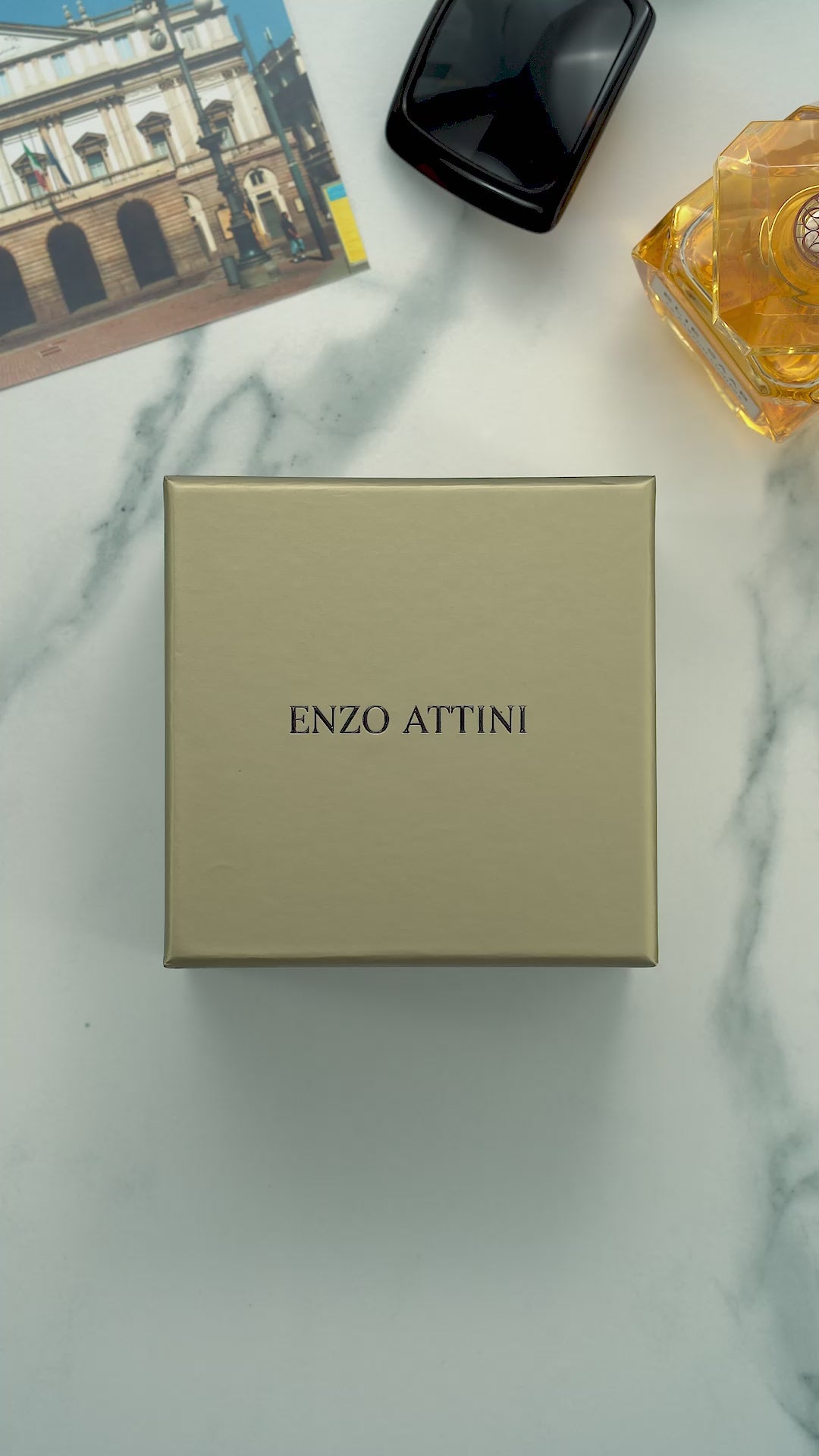 Ora Enzo Attini - La Scala / President Bracelet, Gold & Black Color, Swiss Movement.