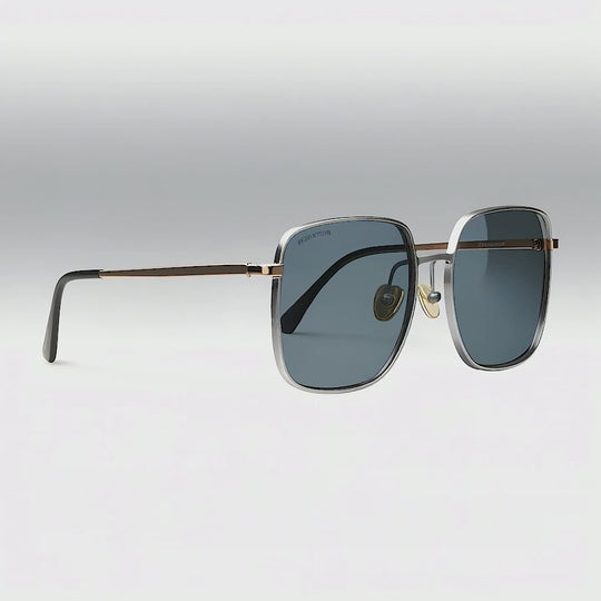 Charles Bridge / Silver & Rose Gold Color + Dark Black Lens.