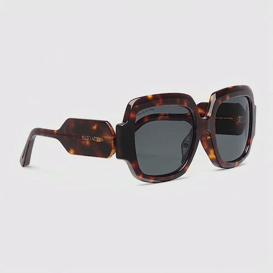 Syze Enzo Attini - Piazza della Signoria / Tortoise Red + Dark Black Lens. Për femra