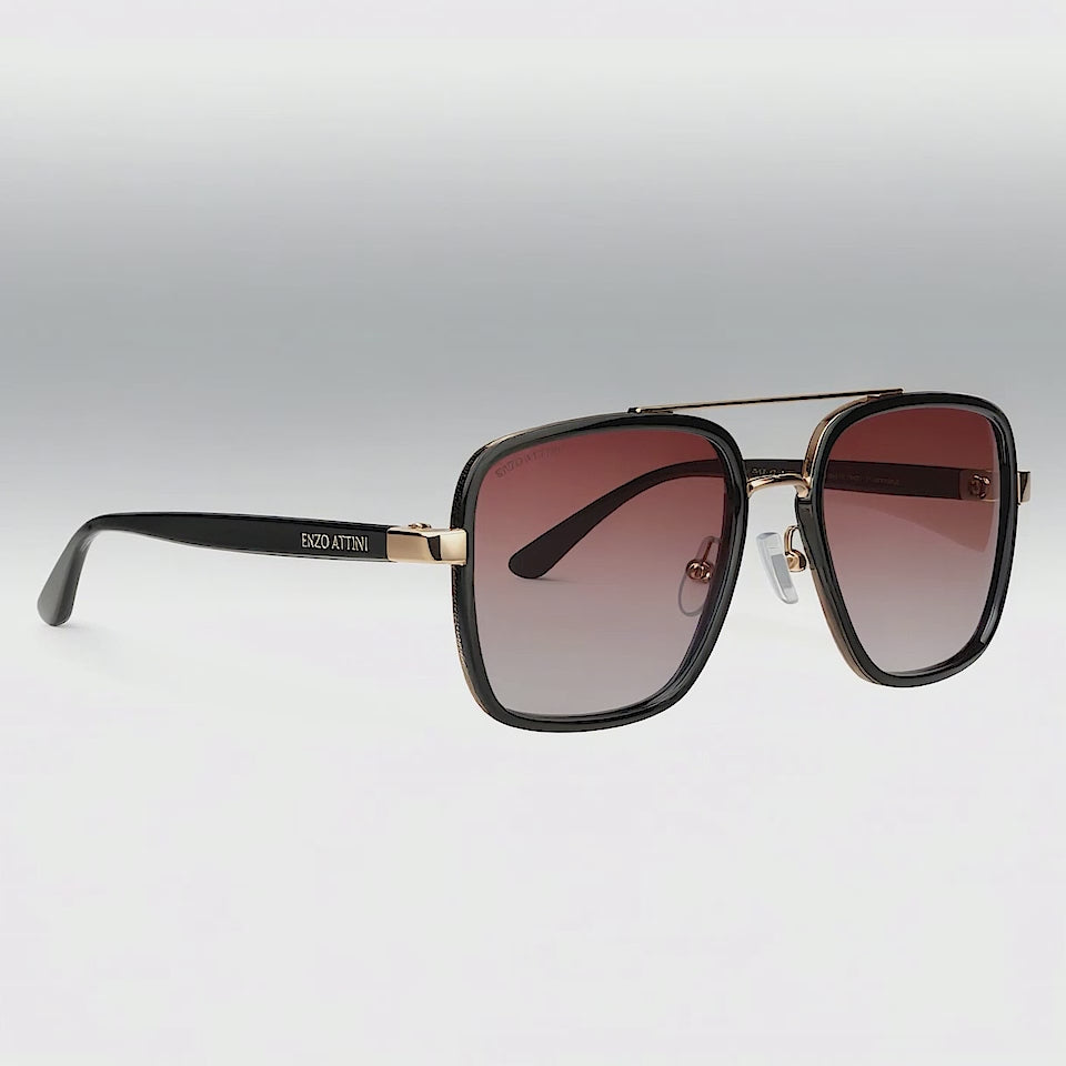 Syze Enzo Attini - il Ponte di Rialto / Black + Dark Brown Gradient Lens - Për meshkuj