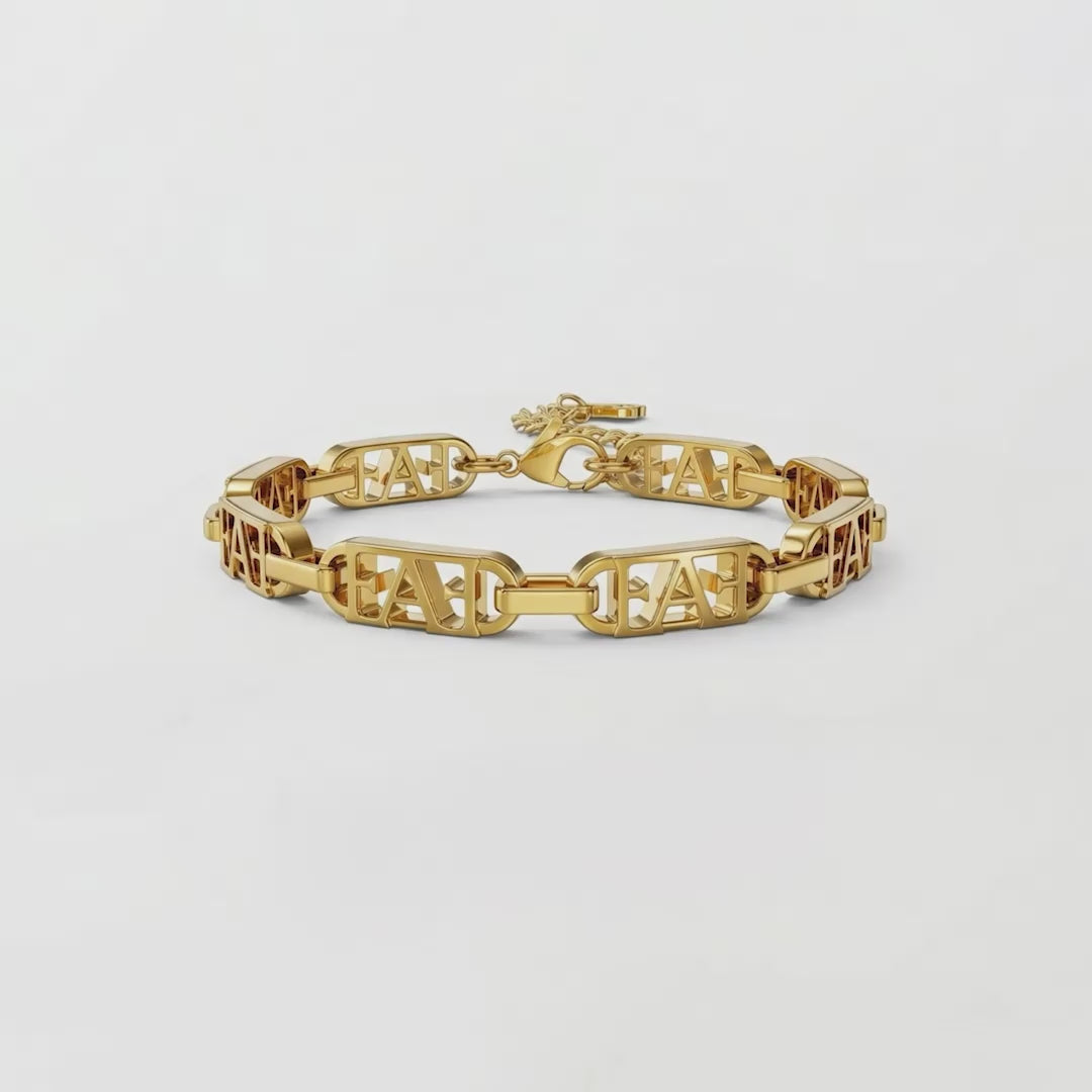 Emblem bracelet.
