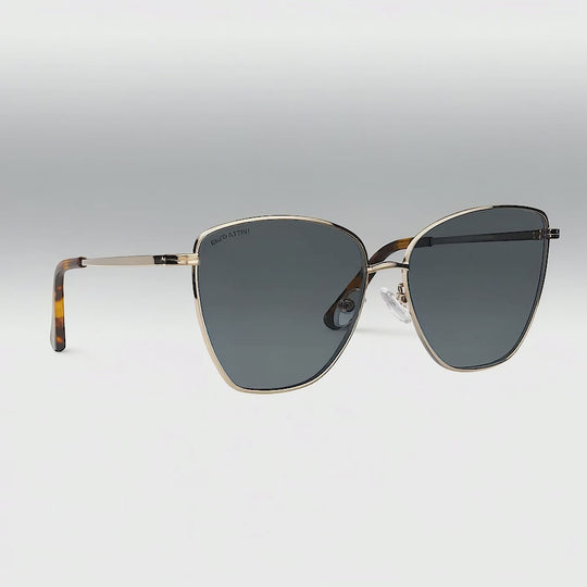 Syze Enzo Attini - Louvre Museum / Tortoise & Gold Color + Dark Black Lens. Për femra