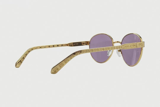 Syze Enzo Attini - Val d'Orcia ll / Gold Color + Purple Lens - Për meshkuj