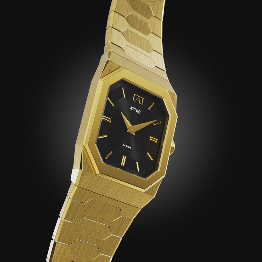 ATTINI - La Scala / Oyster Bracelet, Gold Color, Swiss Movement