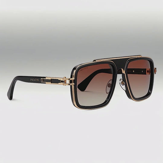 Castel del Monte / Black & Gold Color + Dark Brown Gradient Lens.