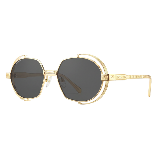 Syze dielli për femra modeli Mount Everest ll black nga Enzo Attini me skelet gold dhe lente mbrojtëse, detaje
