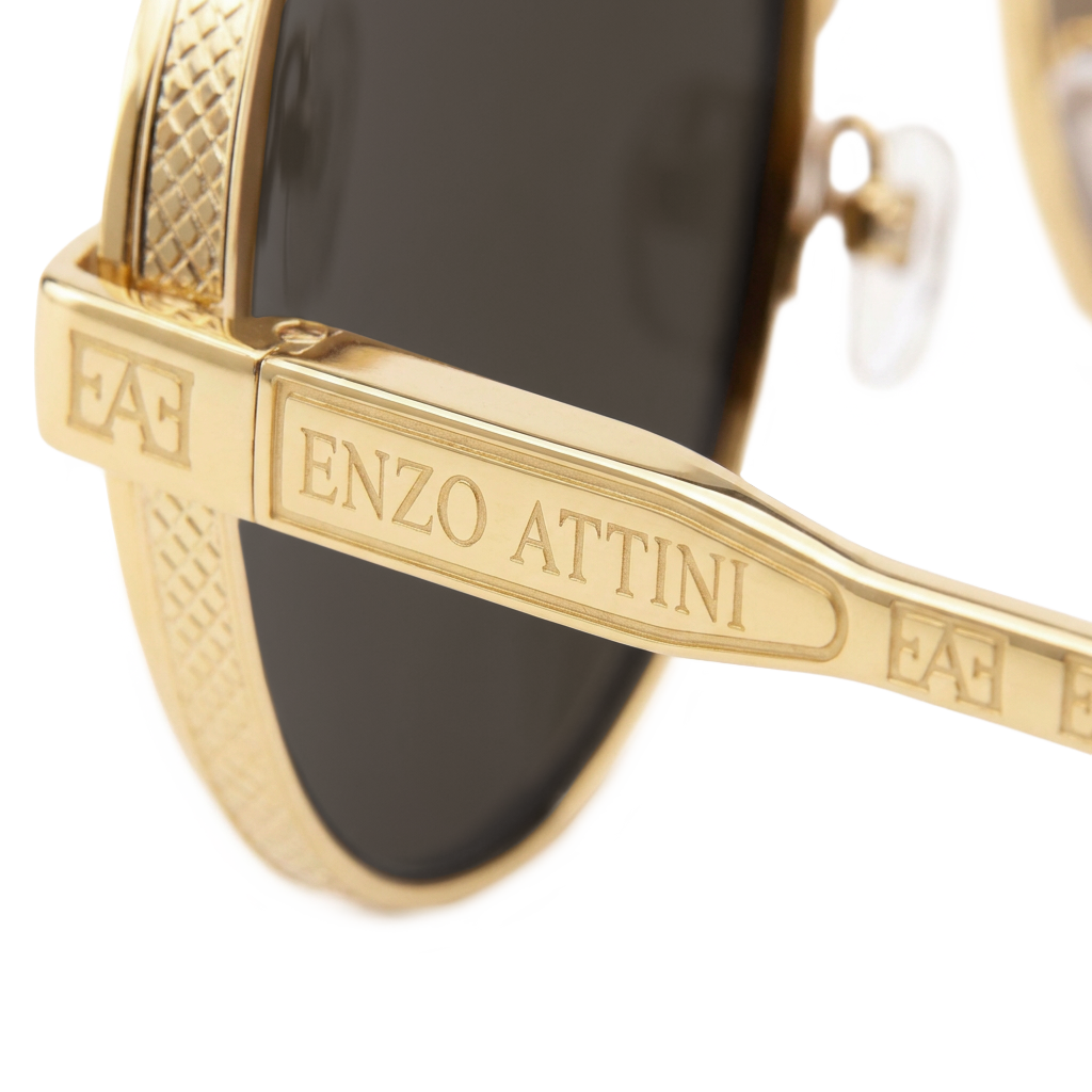 Syze dielli për femra modeli Mount Everest ll black nga Enzo Attini me skelet gold dhe lente mbrojtëse, uvb