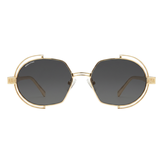 Syze dielli për femra modeli Mount Everest ll black nga Enzo Attini me skelet gold dhe lente mbrojtëse