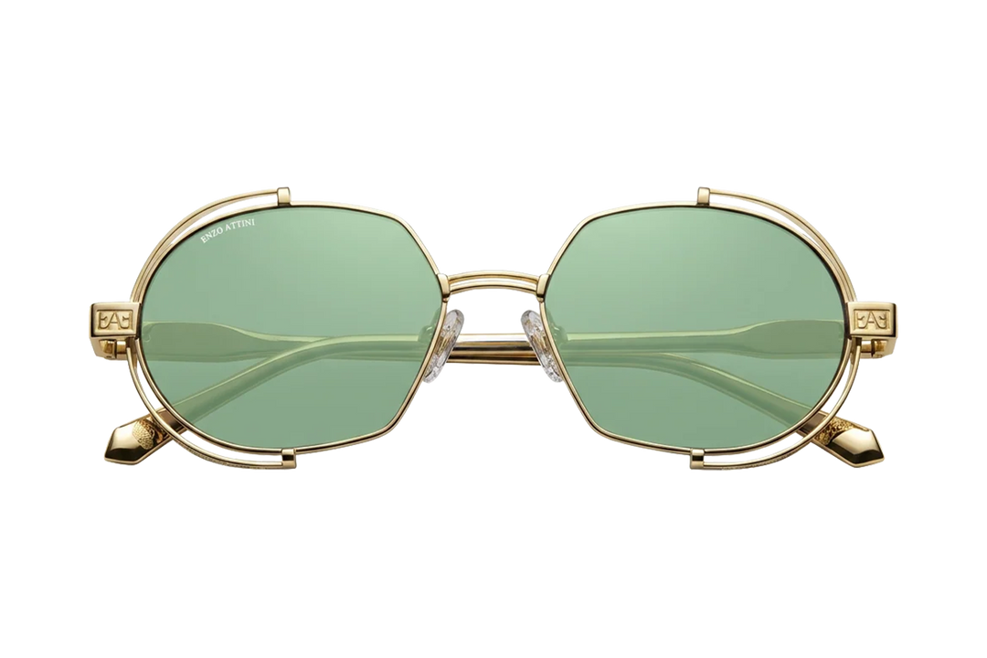 Syze Enzo Attini - Mount Everest ll / Gold Color + Green Lens. Për femra
