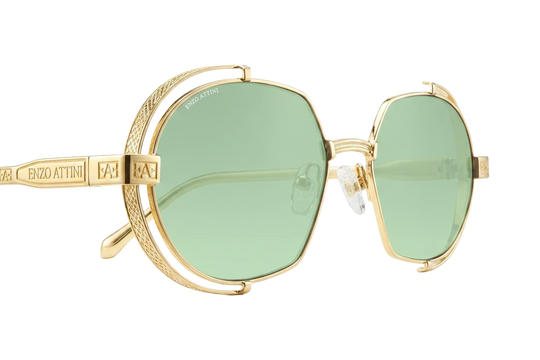 Syze Enzo Attini - Mount Everest ll / Gold Color + Green Lens. Për femra
