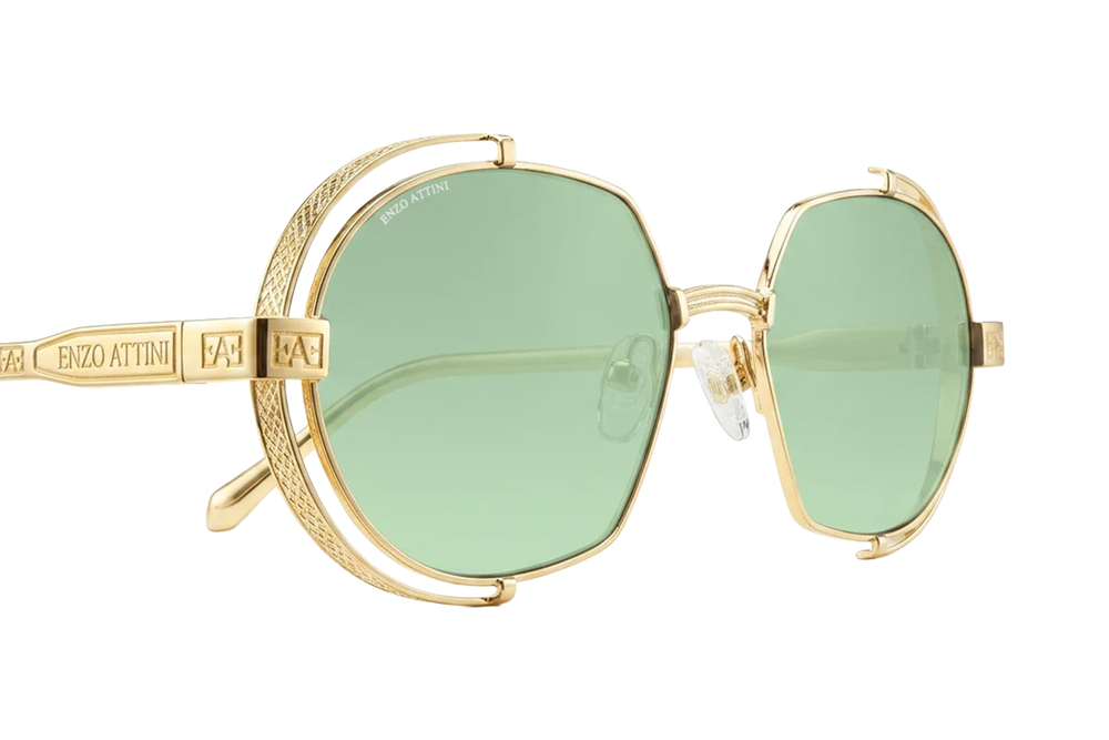 Syze Enzo Attini - Mount Everest ll / Gold Color + Green Lens - Për meshkuj
