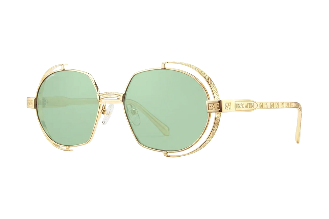 Syze Enzo Attini - Mount Everest ll / Gold Color + Green Lens - Për meshkuj