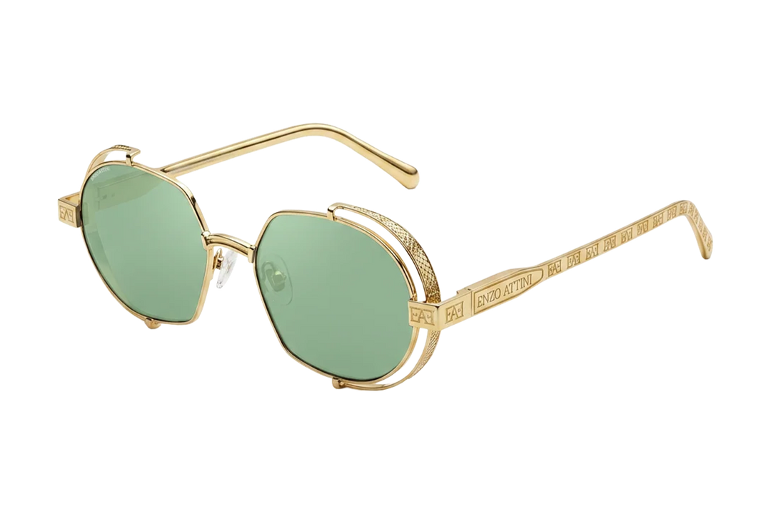 Syze Enzo Attini - Mount Everest ll / Gold Color + Green Lens - Për meshkuj