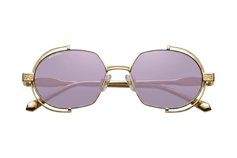 Syze Enzo Attini - Mount Everest ll / Gold Color + Purple Lens - Për meshkuj
