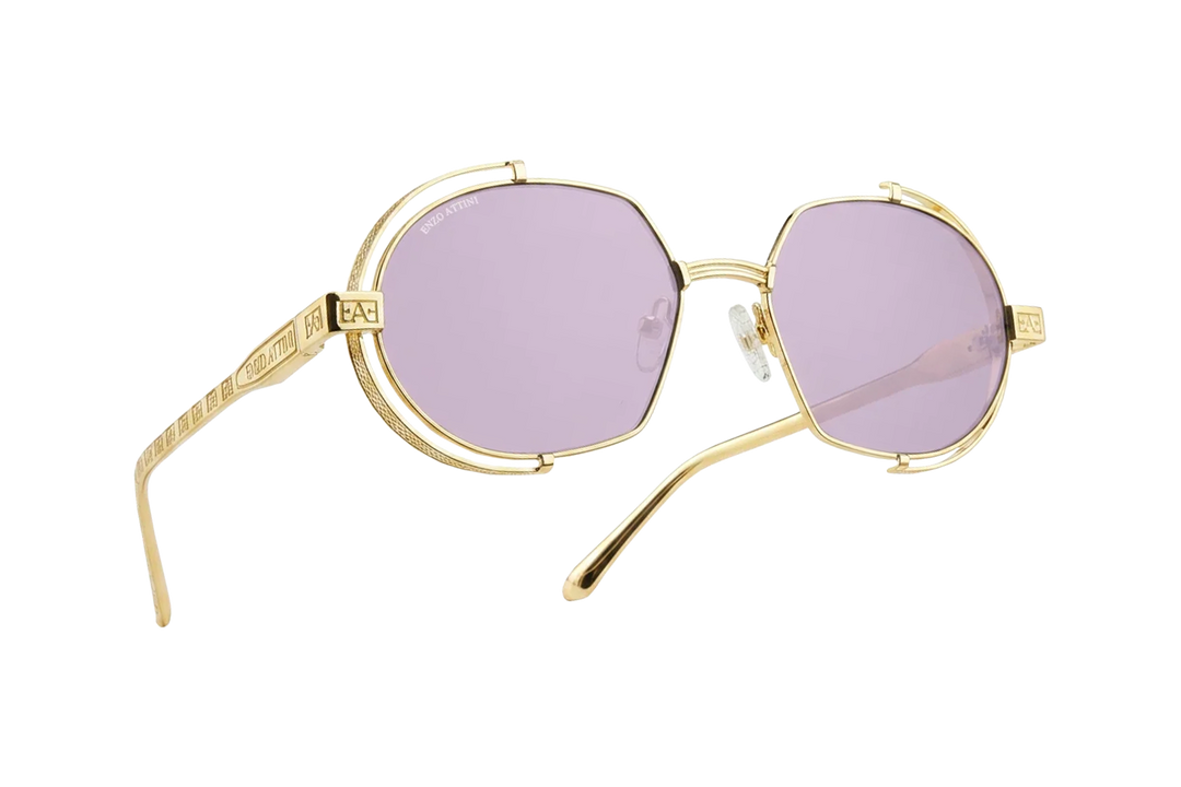 Syze Enzo Attini - Mount Everest ll / Gold Color + Purple Lens. Për femra