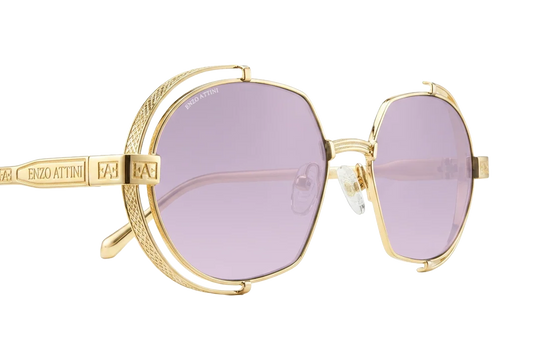 Syze Enzo Attini - Mount Everest ll / Gold Color + Purple Lens. Për femra