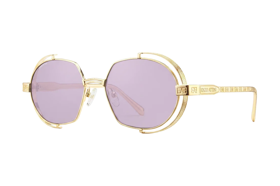 Syze Enzo Attini - Mount Everest ll / Gold Color + Purple Lens. Për femra