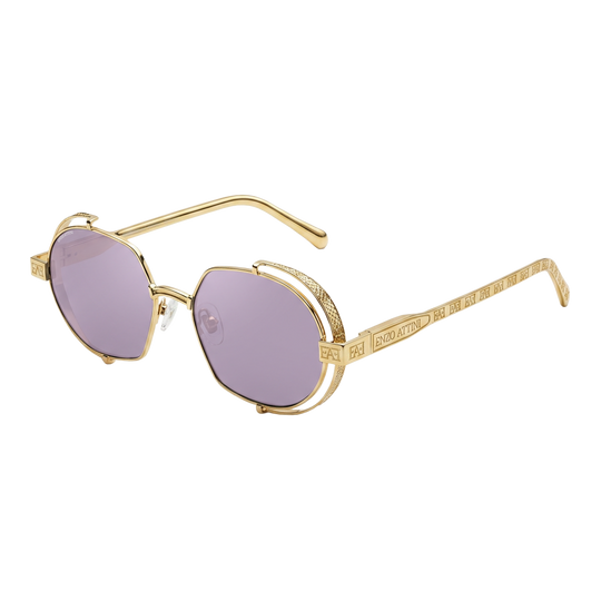 Syze dielli për femra modeli Mount Everest ll purple nga Enzo Attini me skelet gold dhe lente mbrojtëse, lentet UVA dhe UVB, larje