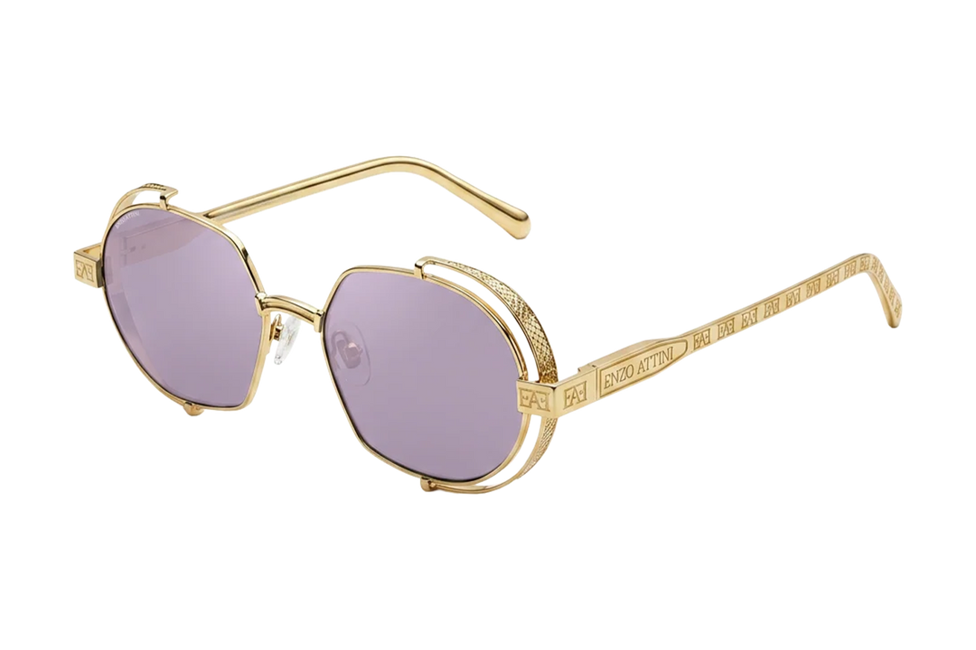 Syze Enzo Attini - Mount Everest ll / Gold Color + Purple Lens - Për meshkuj