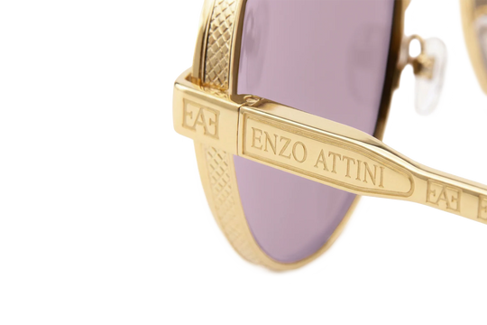 Syze Enzo Attini - Mount Everest ll / Gold Color + Purple Lens. Për femra