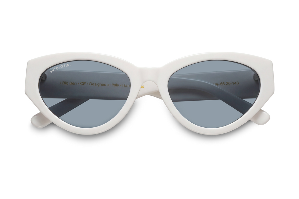 Syze dielli për femra modeli Big Ben nga Enzo Attini me skelet të bardhë dhe lente mbrojtëse, ballore