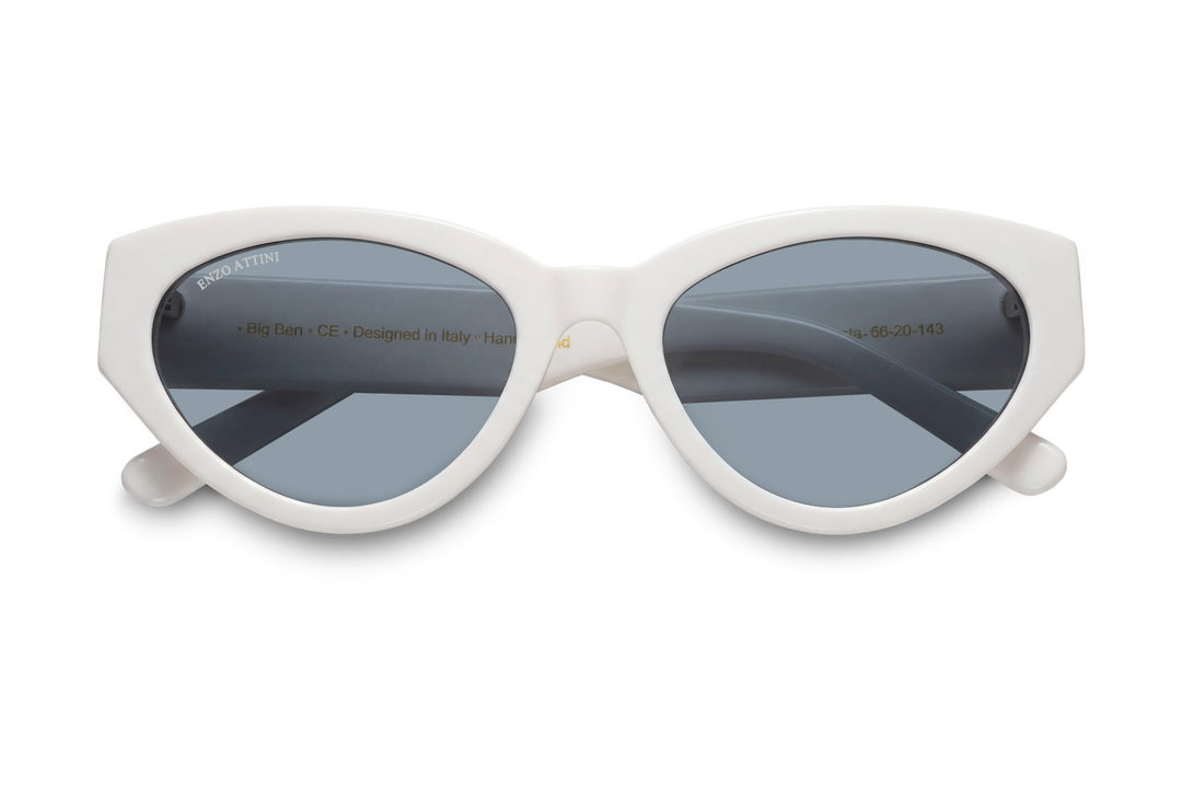 Syze dielli për femra modeli Big Ben nga Enzo Attini me skelet të bardhë dhe lente mbrojtëse, ballore