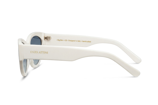 Syze dielli për femra modeli Big Ben nga Enzo Attini me skelet të bardhë dhe lente mbrojtëse, anësore